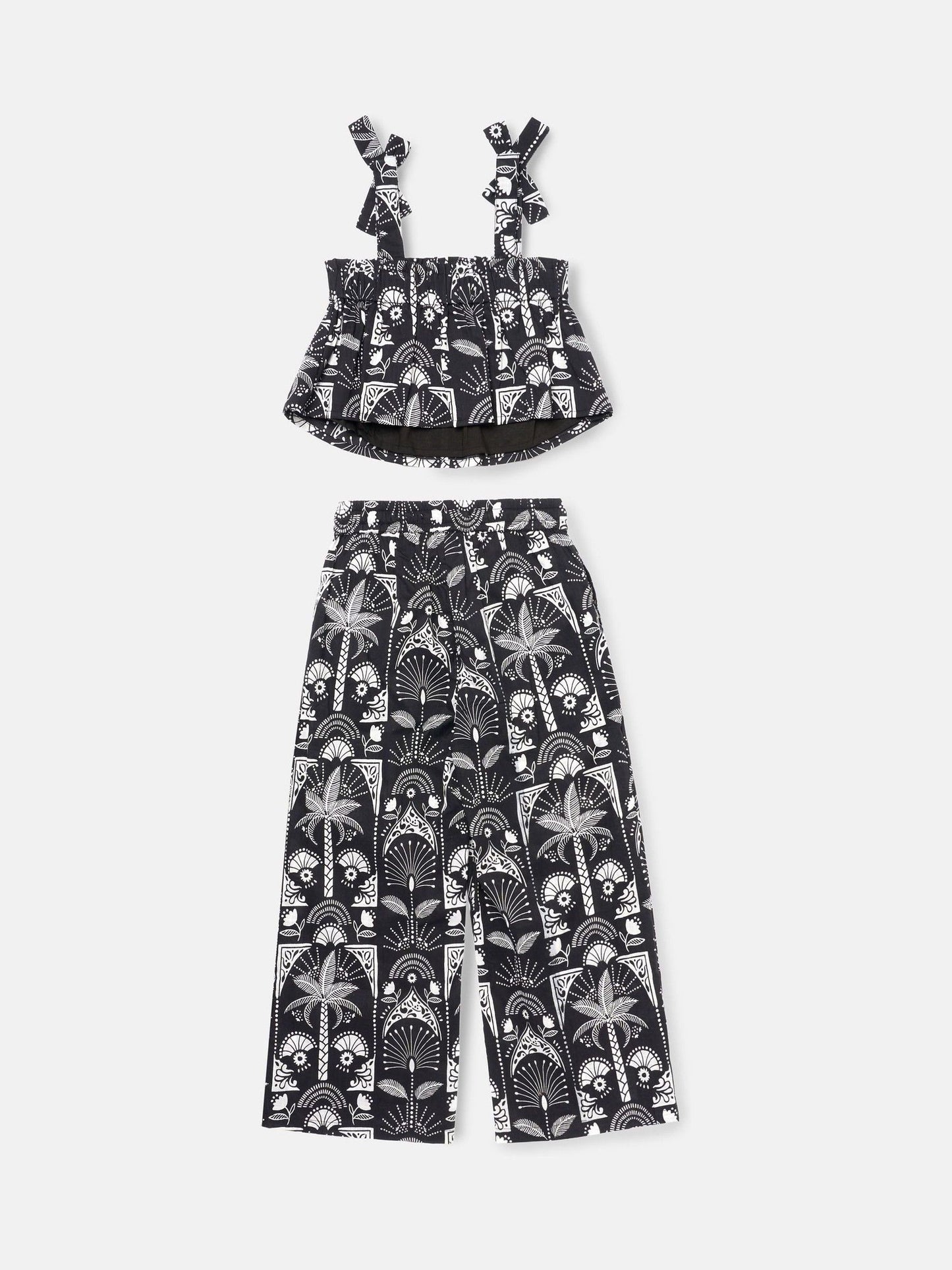 Dsiney Kidz - Angel & Rocket Black Amie Monochrome Palm Print Top & Jogger Set image 7