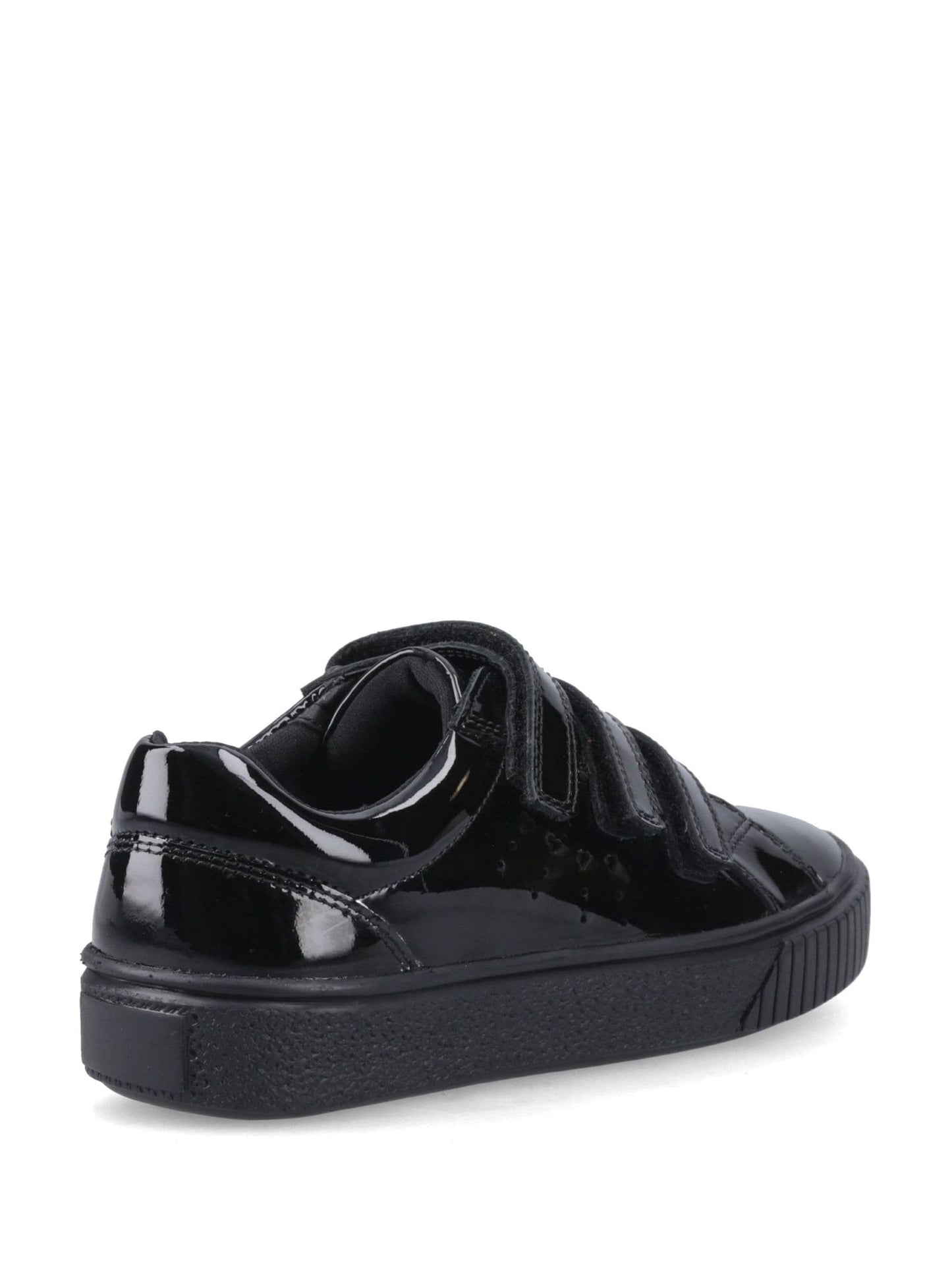 Hush Puppies Black Elsie Touch Fastening Patent Junior School shoes image 3