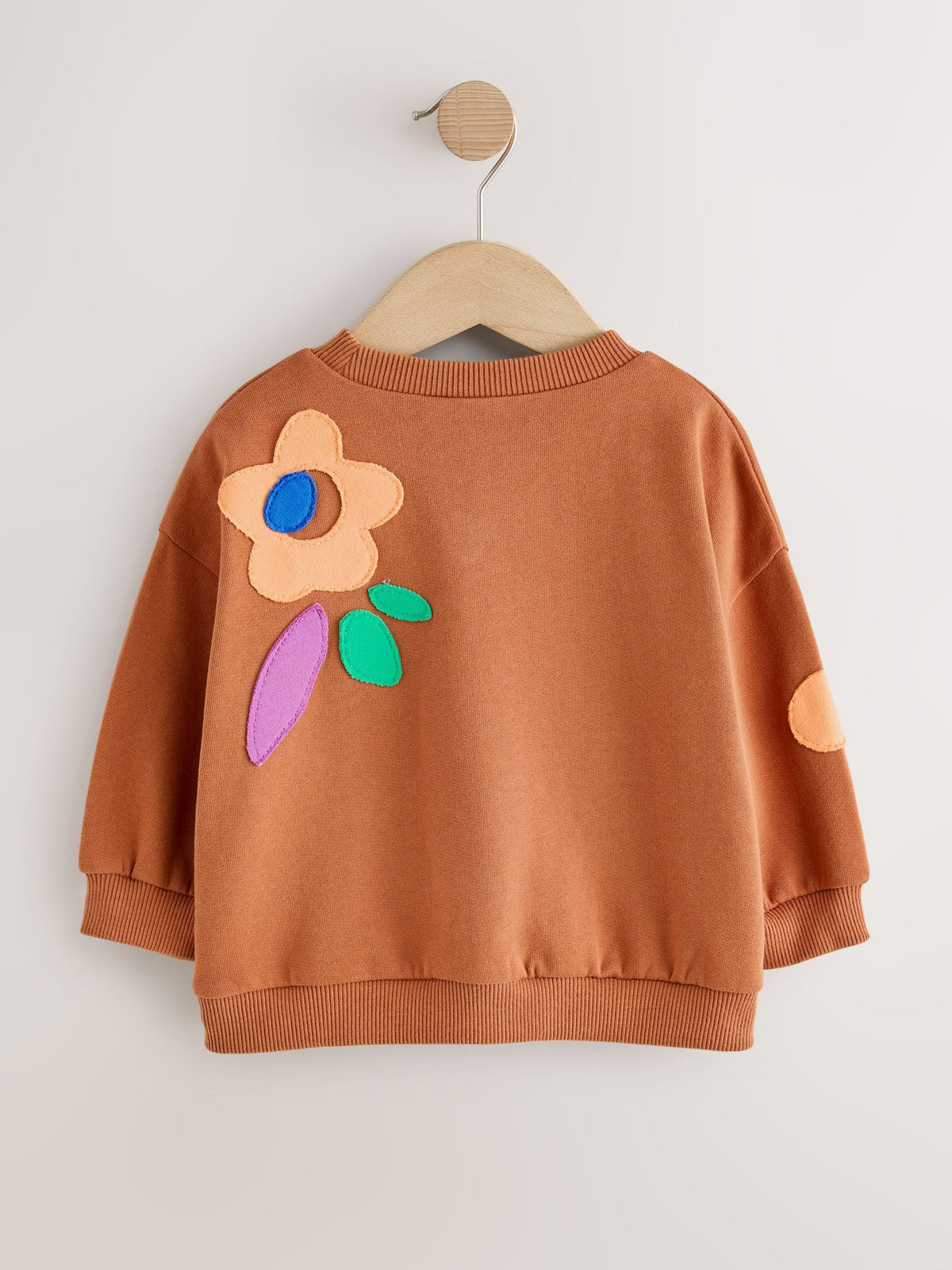 Dsiney Kidz - Rust Brown Flowers Crew Neck Sweatshirt (3mths-7yrs) image 5