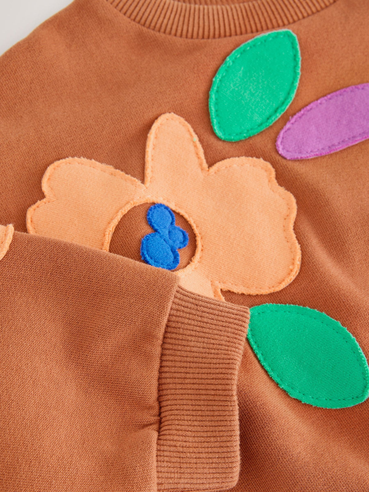 Dsiney Kidz - Rust Brown Flowers Crew Neck Sweatshirt (3mths-7yrs) image 7