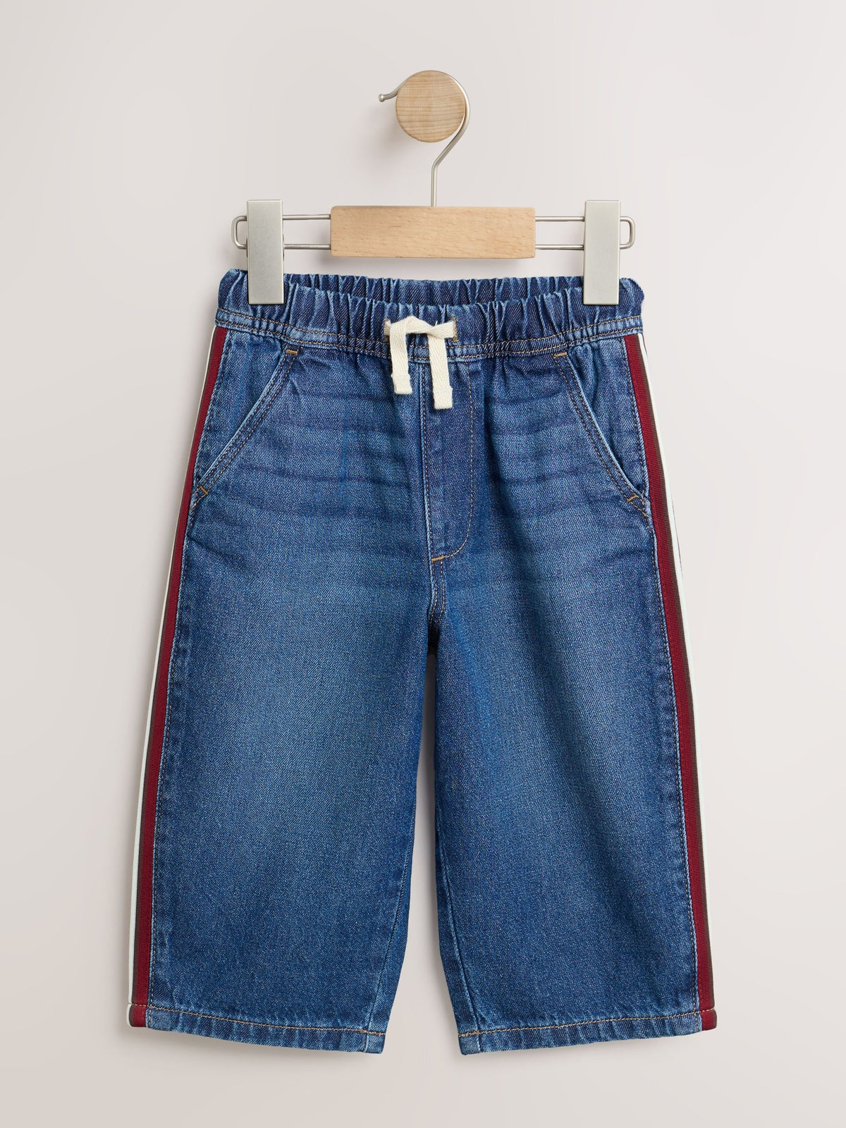 Dsiney Kidz - Mid Blue & Red Side Tape Wide Fit Jeans (3mths-7yrs) image 6
