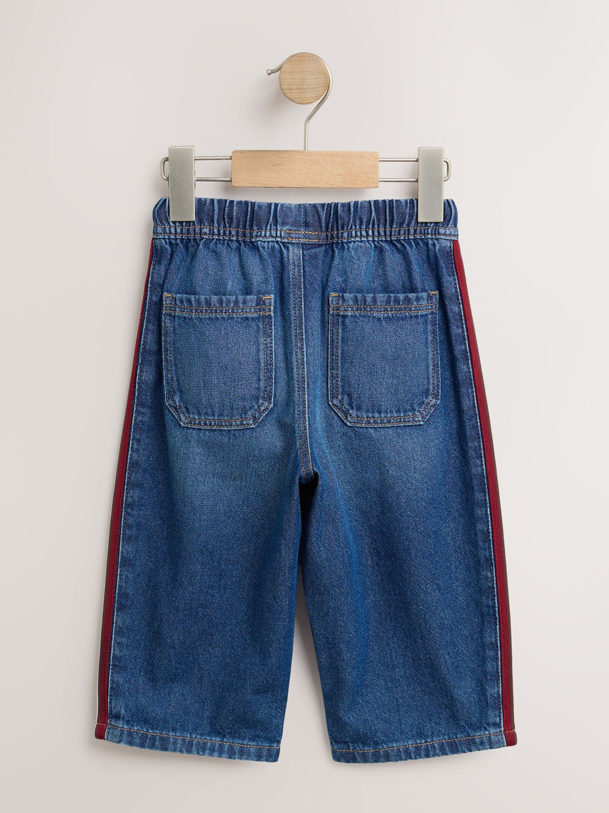Dsiney Kidz - Mid Blue & Red Side Tape Wide Fit Jeans (3mths-7yrs) image 7