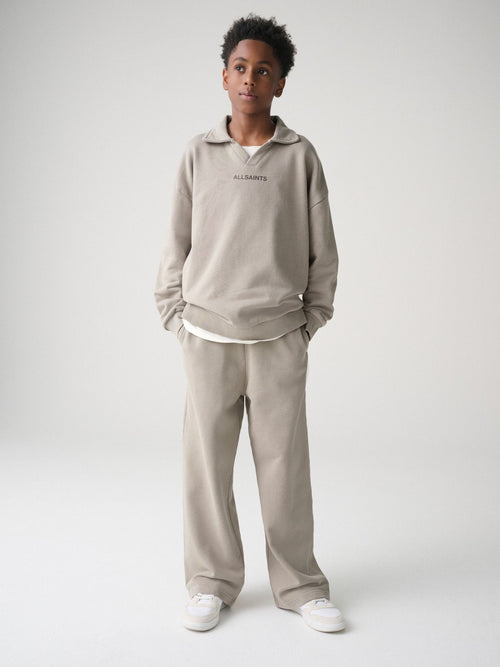 smALLSAINTS Light Brown Collared Mock Layer Sweat Top and Joggers Set - image 1