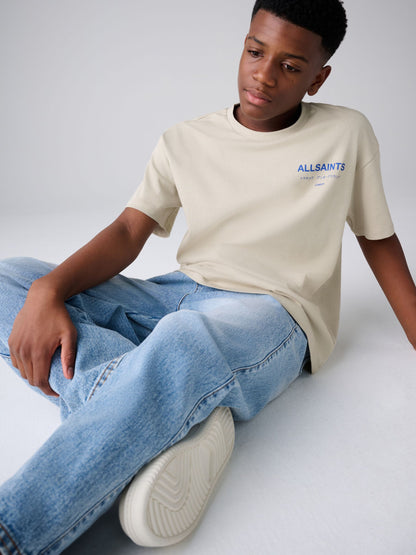 smALLSAINTS Light Grey Oversized Underground Crew Cotton T-Shirt - image 4