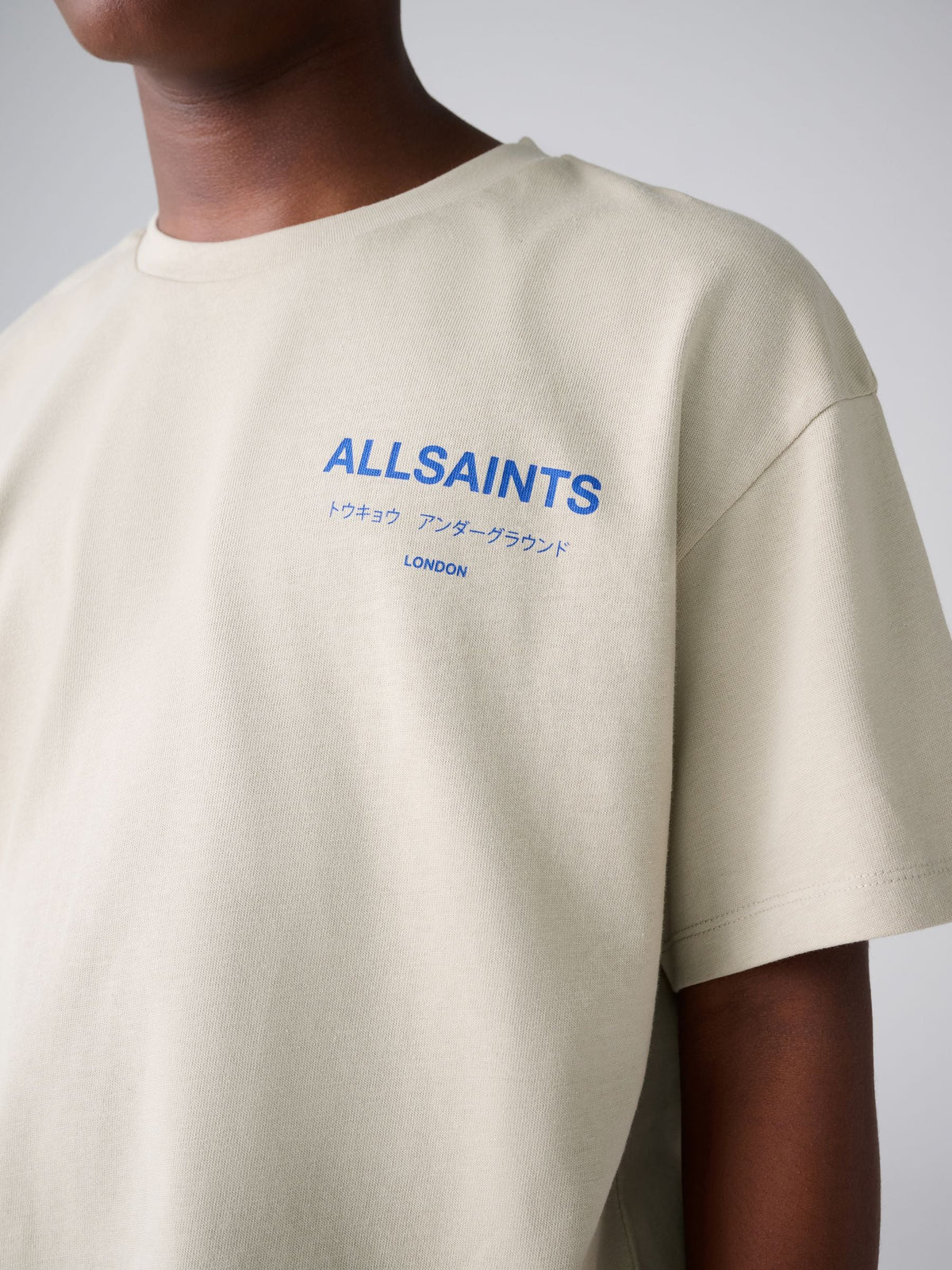 smALLSAINTS Light Grey Oversized Underground Crew Cotton T-Shirt - image 5
