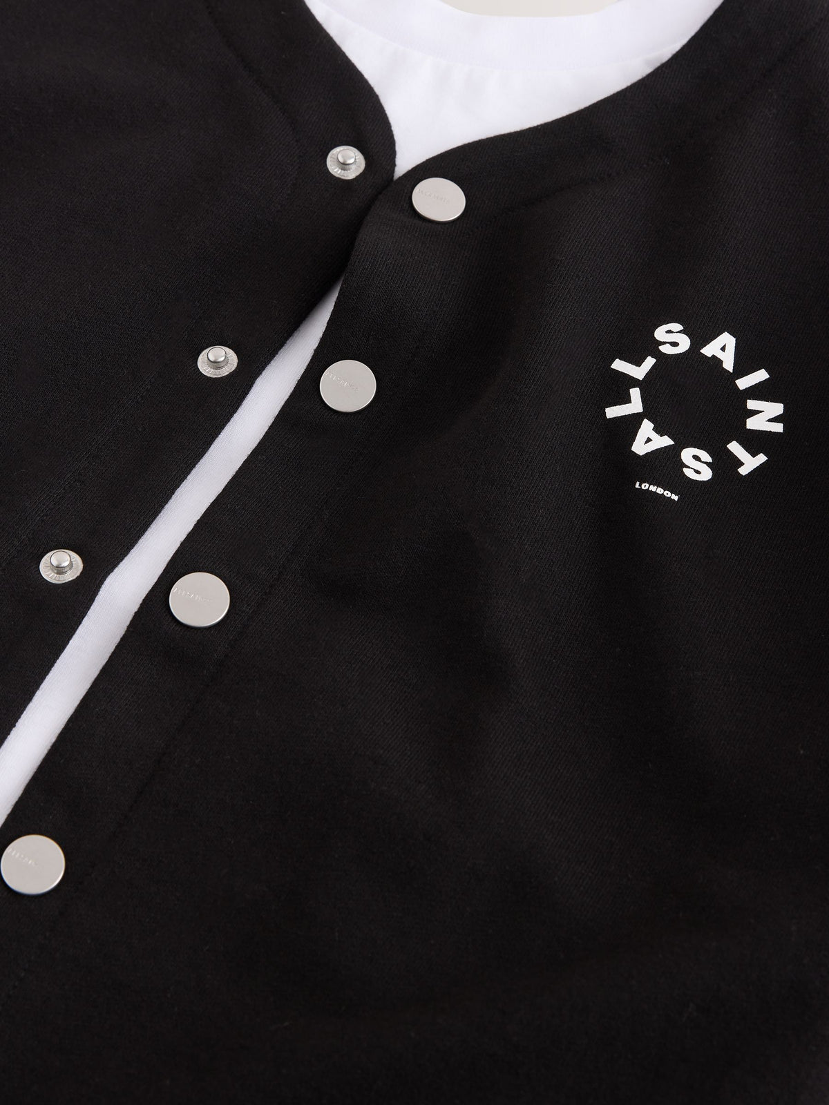 smALLSAINTS Black/White Tierra Baseball Shacket and T-Shirts Set - image 12