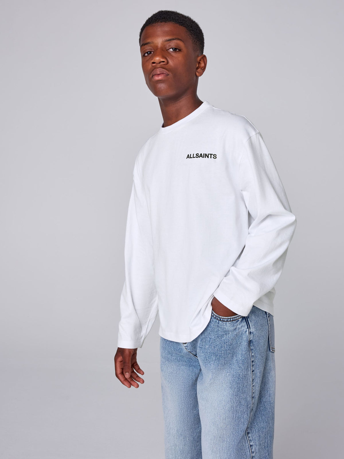 smALLSAINTS Black/White Tierra Baseball Shacket and T-Shirts Set - image 3