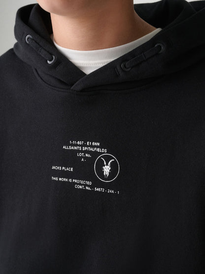 smALLSAINTS Black Stamp Logo Oversize Hoodie - image 4