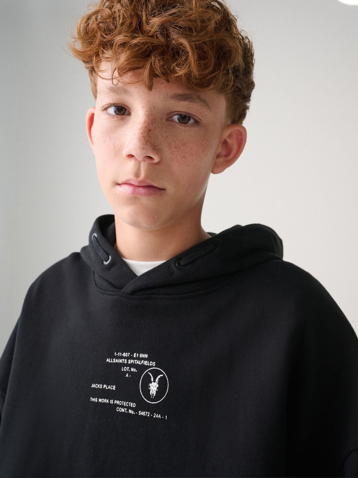 smALLSAINTS Black Stamp Logo Oversize Hoodie - image 6
