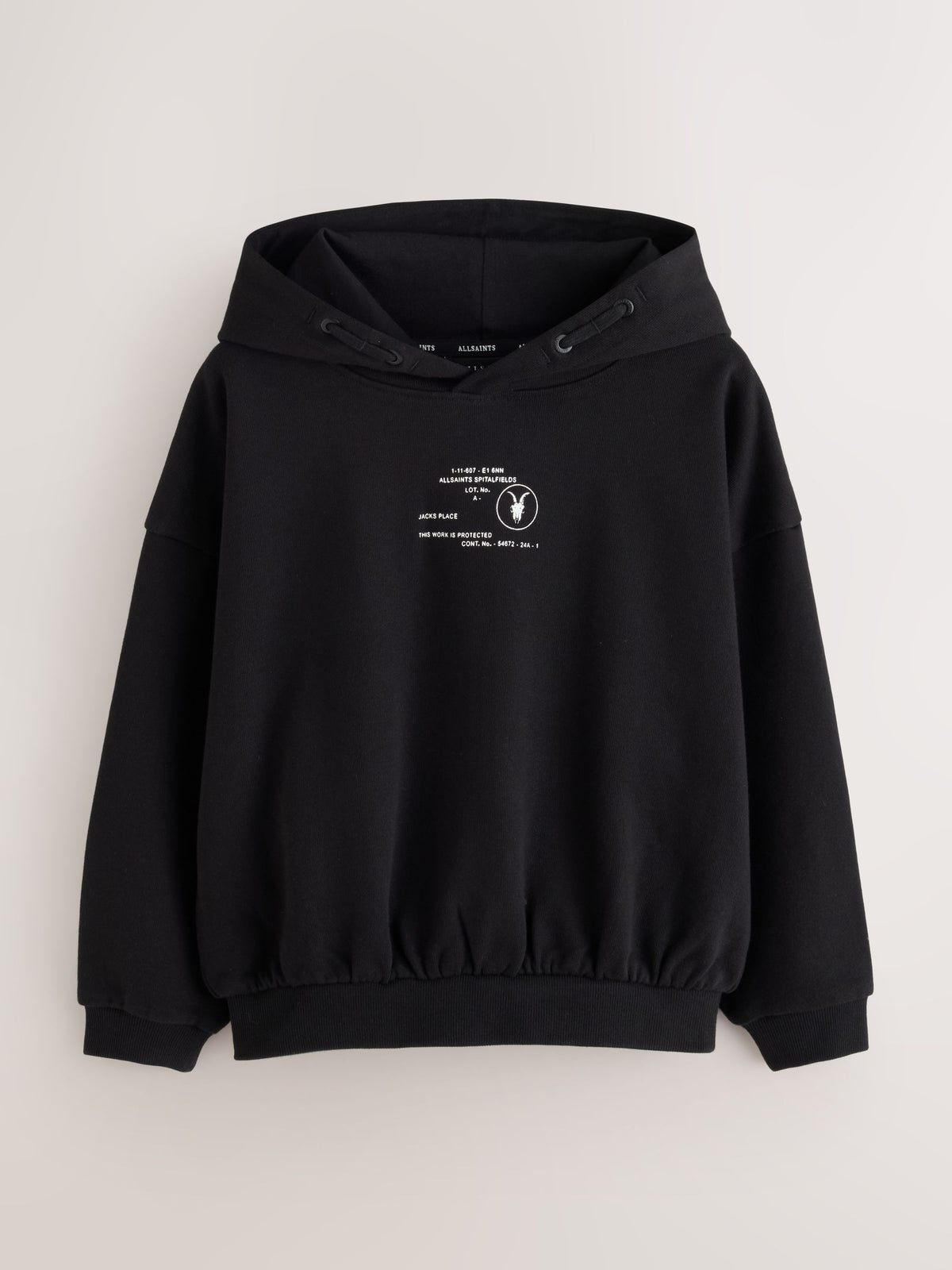 smALLSAINTS Black Stamp Logo Oversize Hoodie - image 7