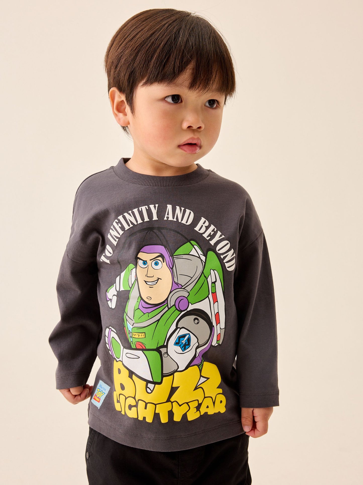 Dsiney Kidz - Charcoal Grey Buzz Lightyear Toy Story Long Sleeve T-Shirt (3mths-8yrs) image 1