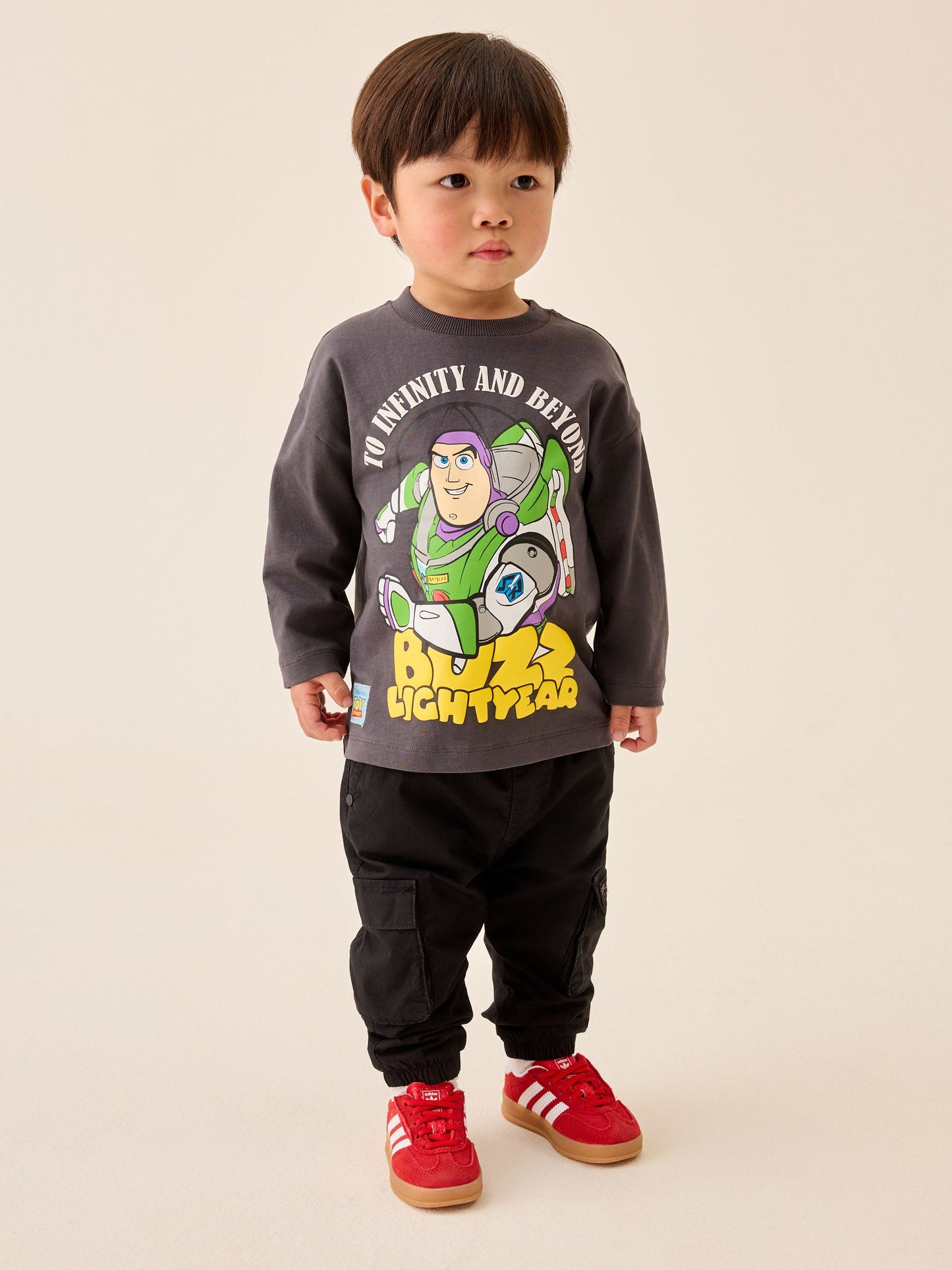 Dsiney Kidz - Charcoal Grey Buzz Lightyear Toy Story Long Sleeve T-Shirt (3mths-8yrs) image 2