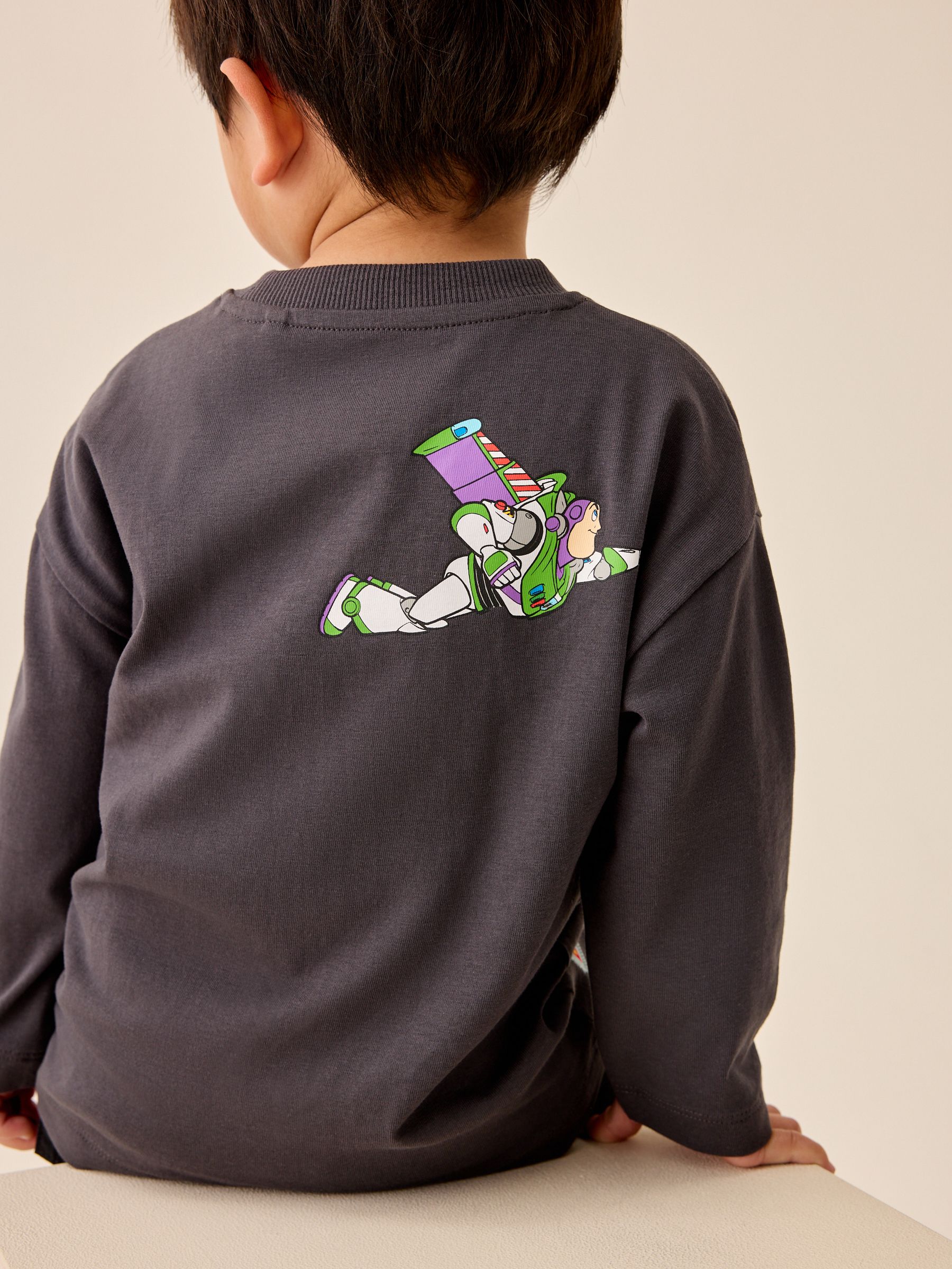 Dsiney Kidz - Charcoal Grey Buzz Lightyear Toy Story Long Sleeve T-Shirt (3mths-8yrs) image 3