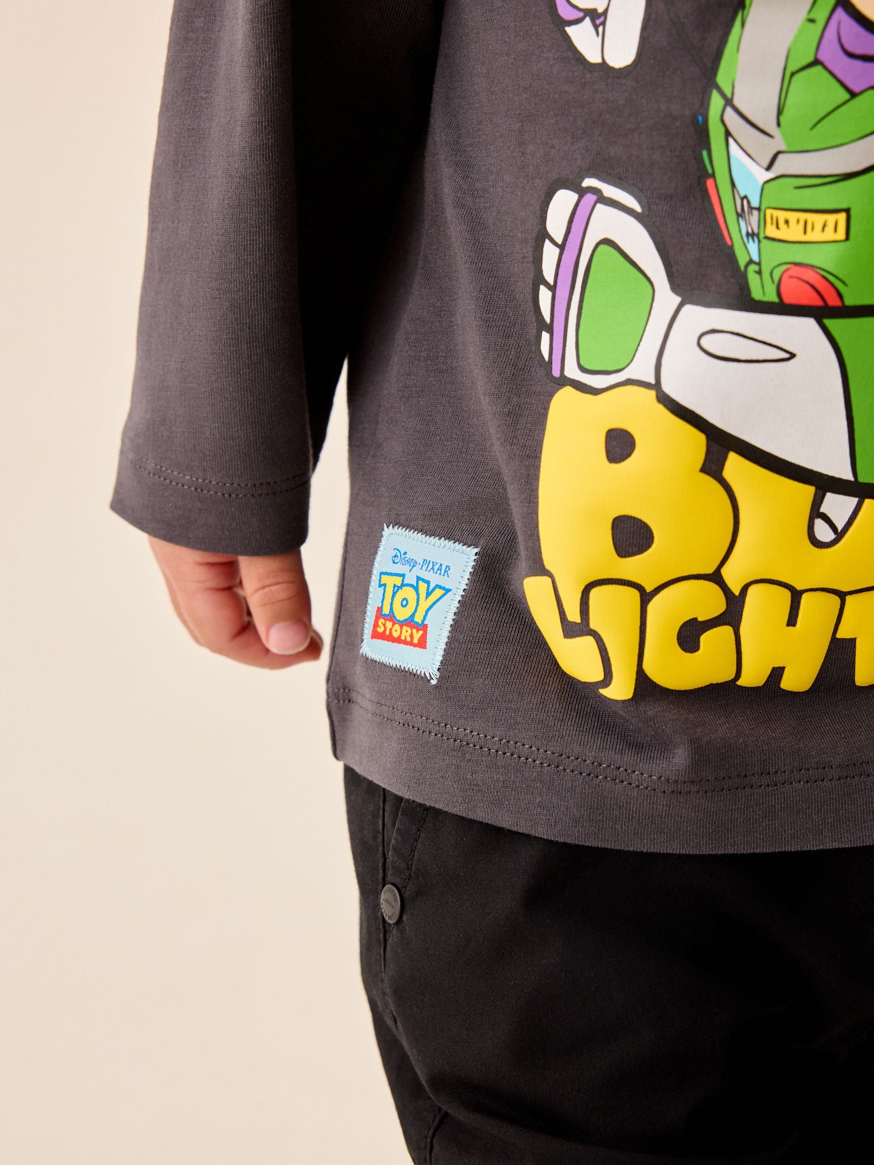 Dsiney Kidz - Charcoal Grey Buzz Lightyear Toy Story Long Sleeve T-Shirt (3mths-8yrs) image 4