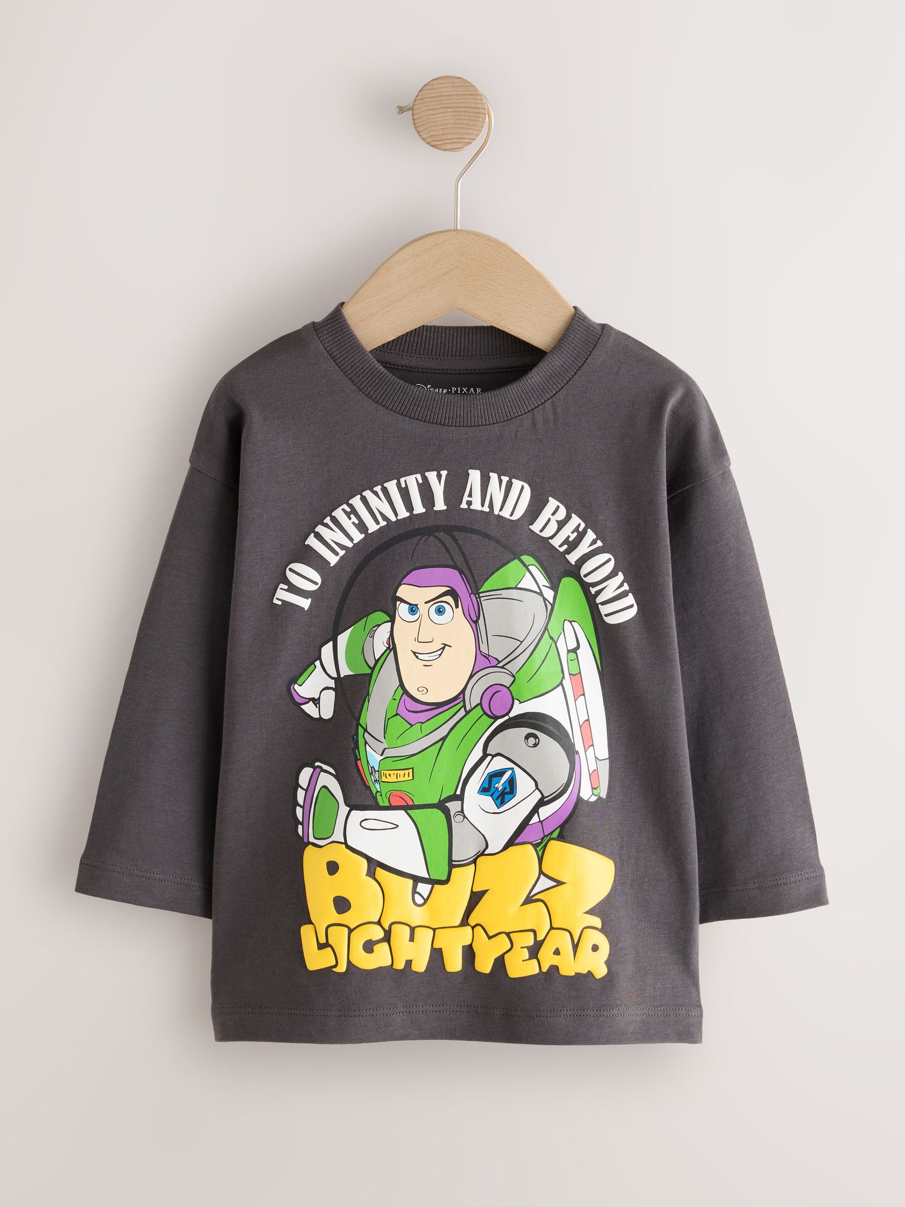 Dsiney Kidz - Charcoal Grey Buzz Lightyear Toy Story Long Sleeve T-Shirt (3mths-8yrs) image 5