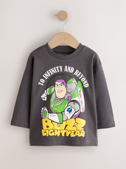 Dsiney Kidz - Charcoal Grey Buzz Lightyear Toy Story Long Sleeve T-Shirt (3mths-8yrs) image 5