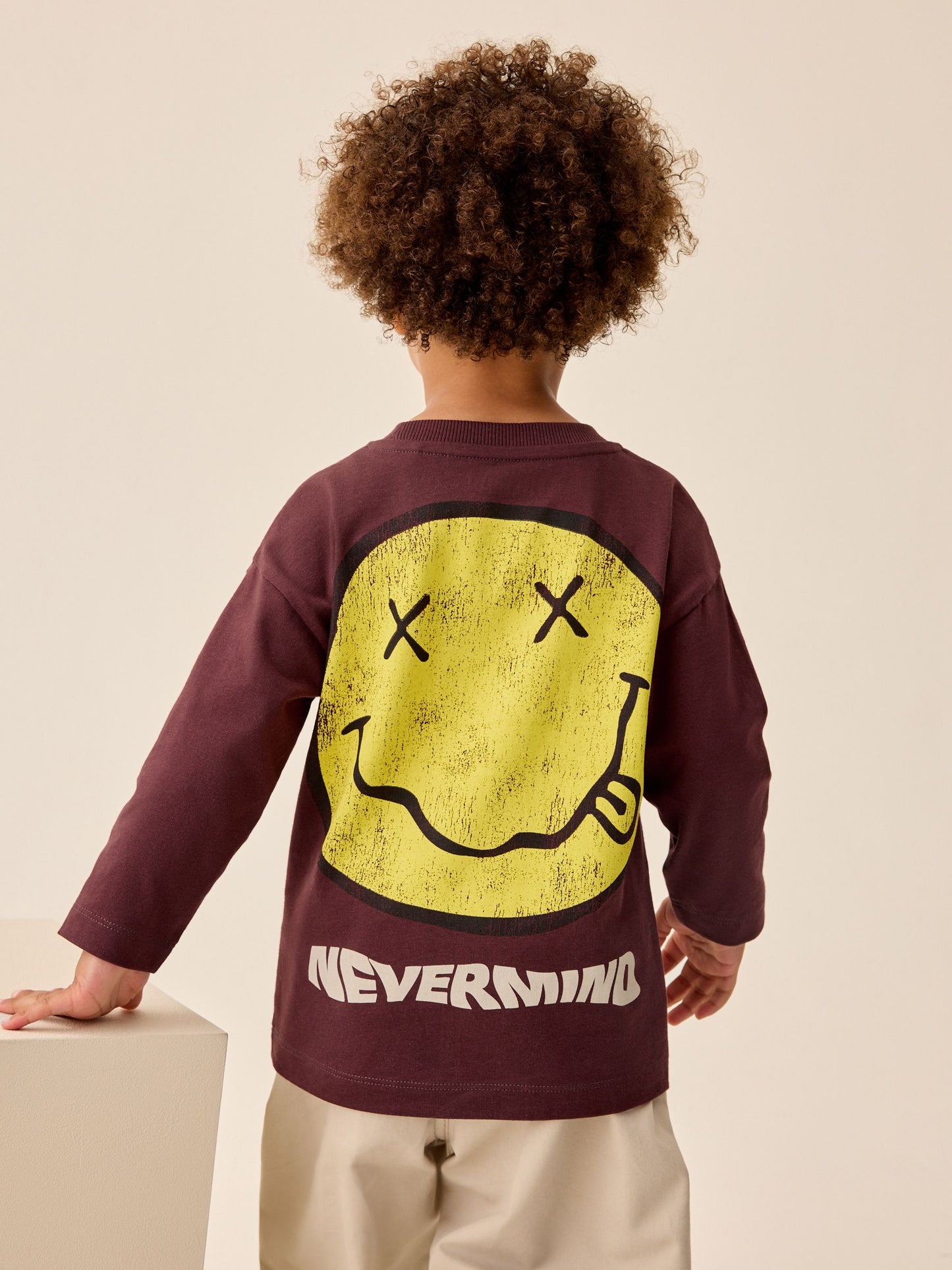 Dsiney Kidz - Rust Red Nirvana Long Sleeve Band Graphic T-Shirt (3mths-8yrs) image 3