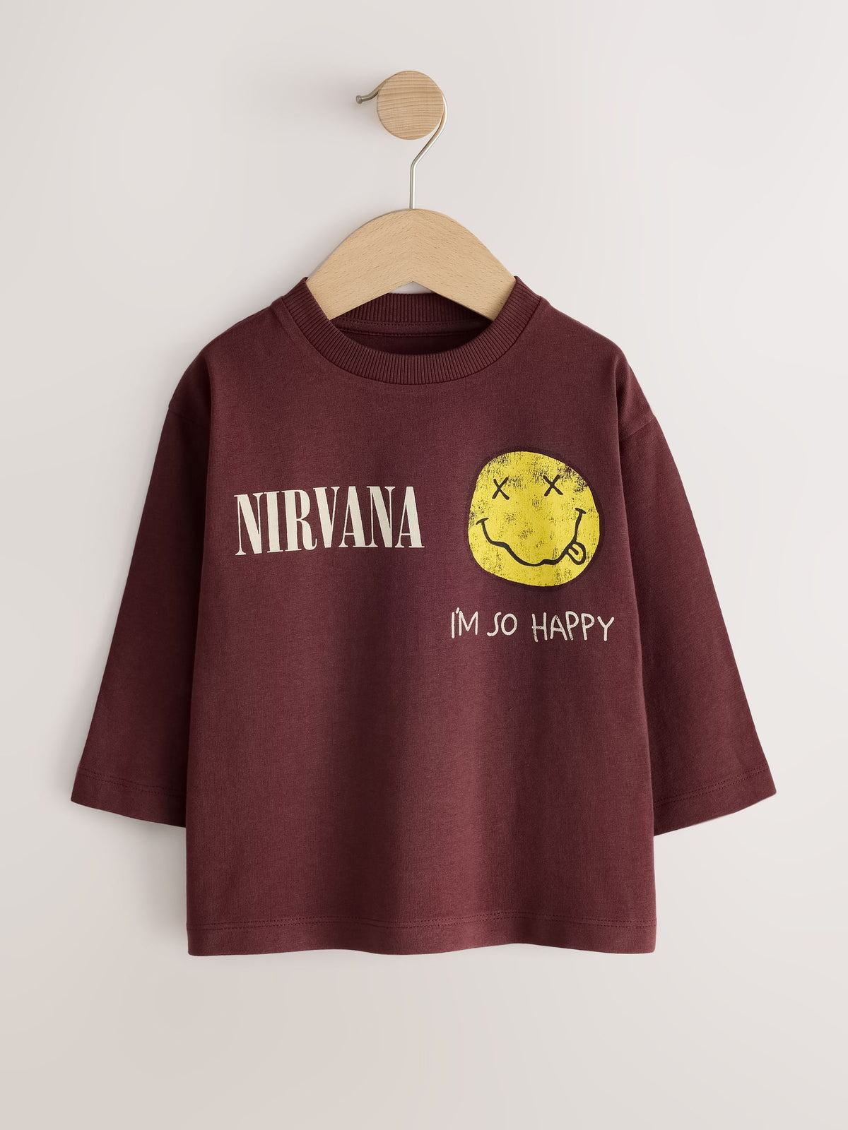 Dsiney Kidz - Rust Red Nirvana Long Sleeve Band Graphic T-Shirt (3mths-8yrs) image 5
