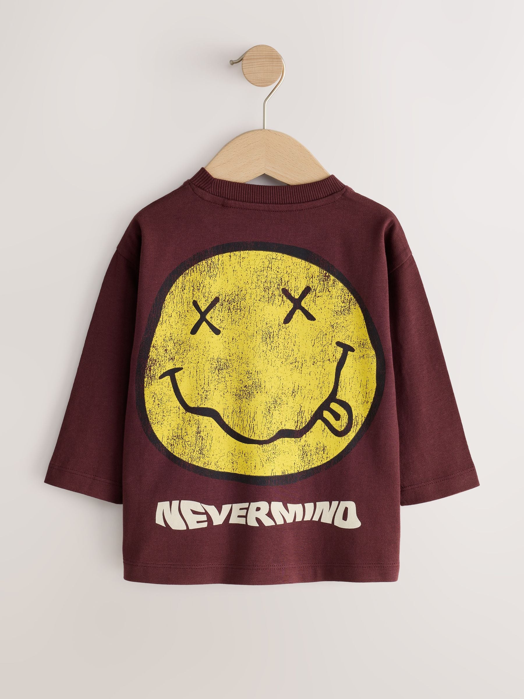 Dsiney Kidz - Rust Red Nirvana Long Sleeve Band Graphic T-Shirt (3mths-8yrs) image 6