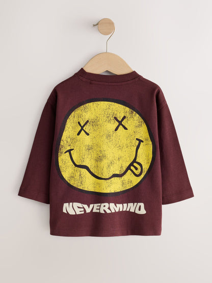 Dsiney Kidz - Rust Red Nirvana Long Sleeve Band Graphic T-Shirt (3mths-8yrs) image 6