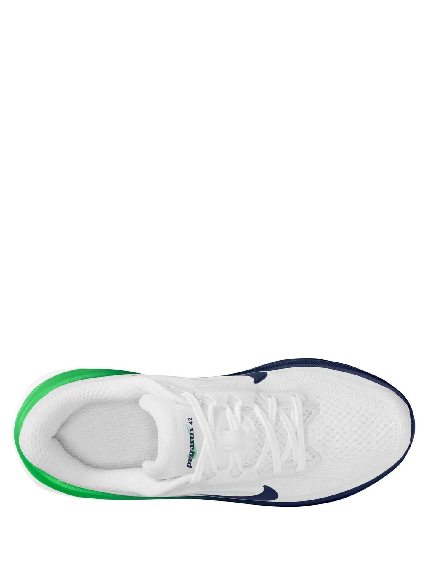 Nike White/Green Spark Pegasus 42 Road Running Trainers image 3