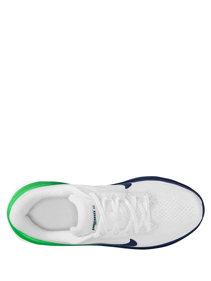 Nike White/Green Spark Pegasus 42 Road Running Trainers image 3