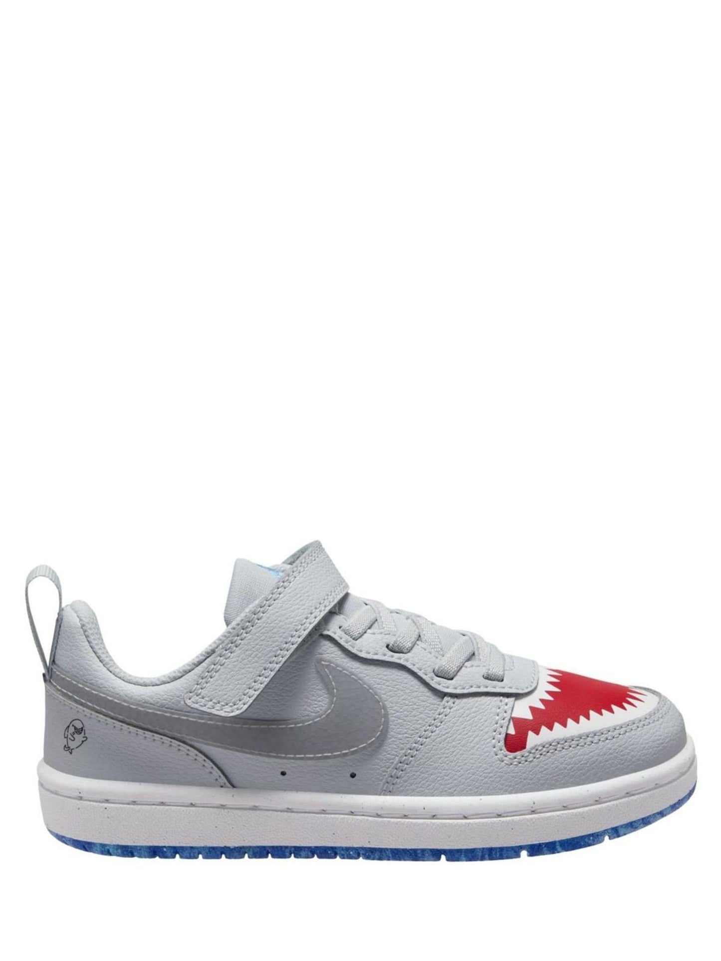 Nike Grey Shark Junior Court Borough Trainers image 1