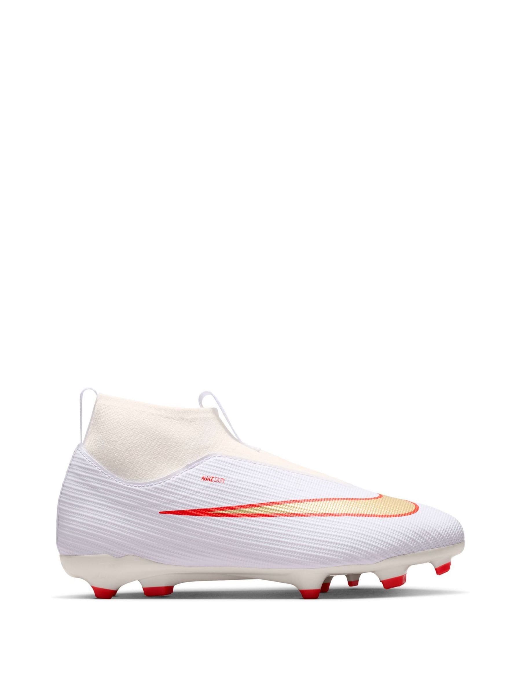 Nike White Jr. Mercurial Superfly 11 Academy Little/Multi-Ground High-Top Football Boots image 1