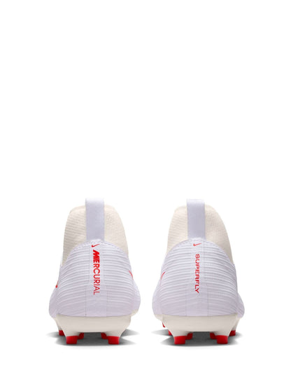Nike White Jr. Mercurial Superfly 11 Academy Little/Multi-Ground High-Top Football Boots image 4