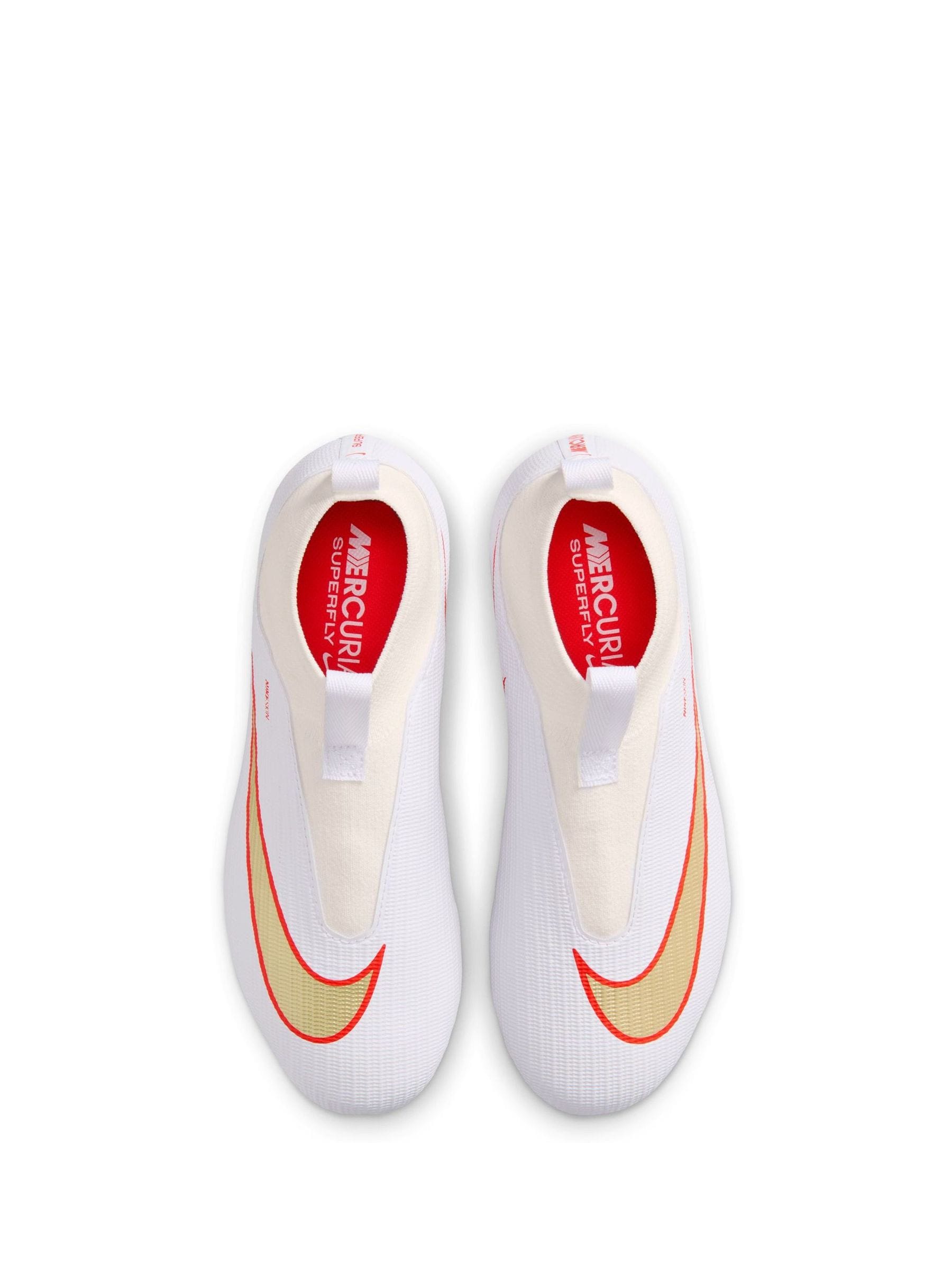 Nike White Jr. Mercurial Superfly 11 Academy Little/Multi-Ground High-Top Football Boots image 9