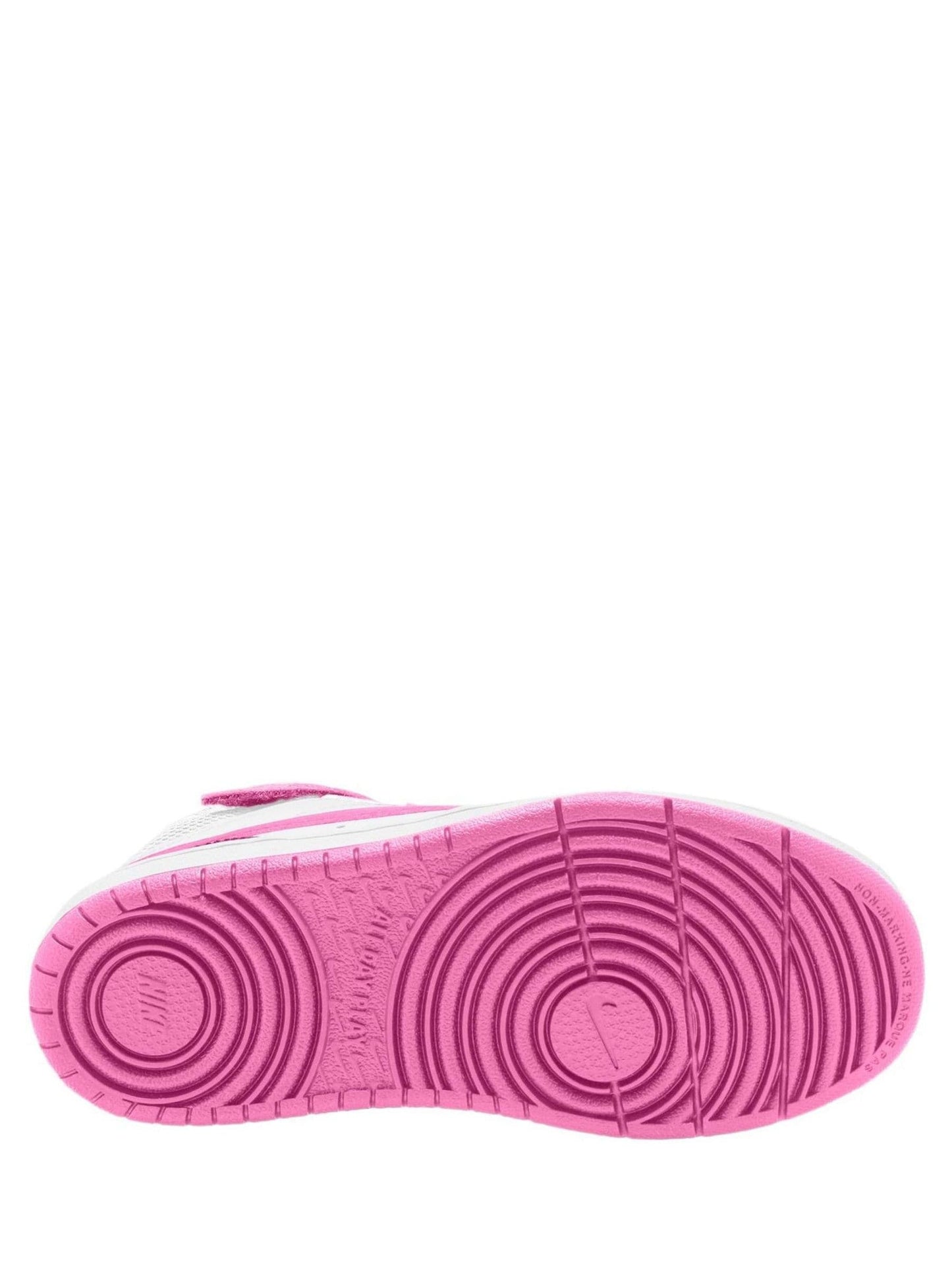 Nike White/Playful Pink Junior Court Borough Mid Trainers image 3