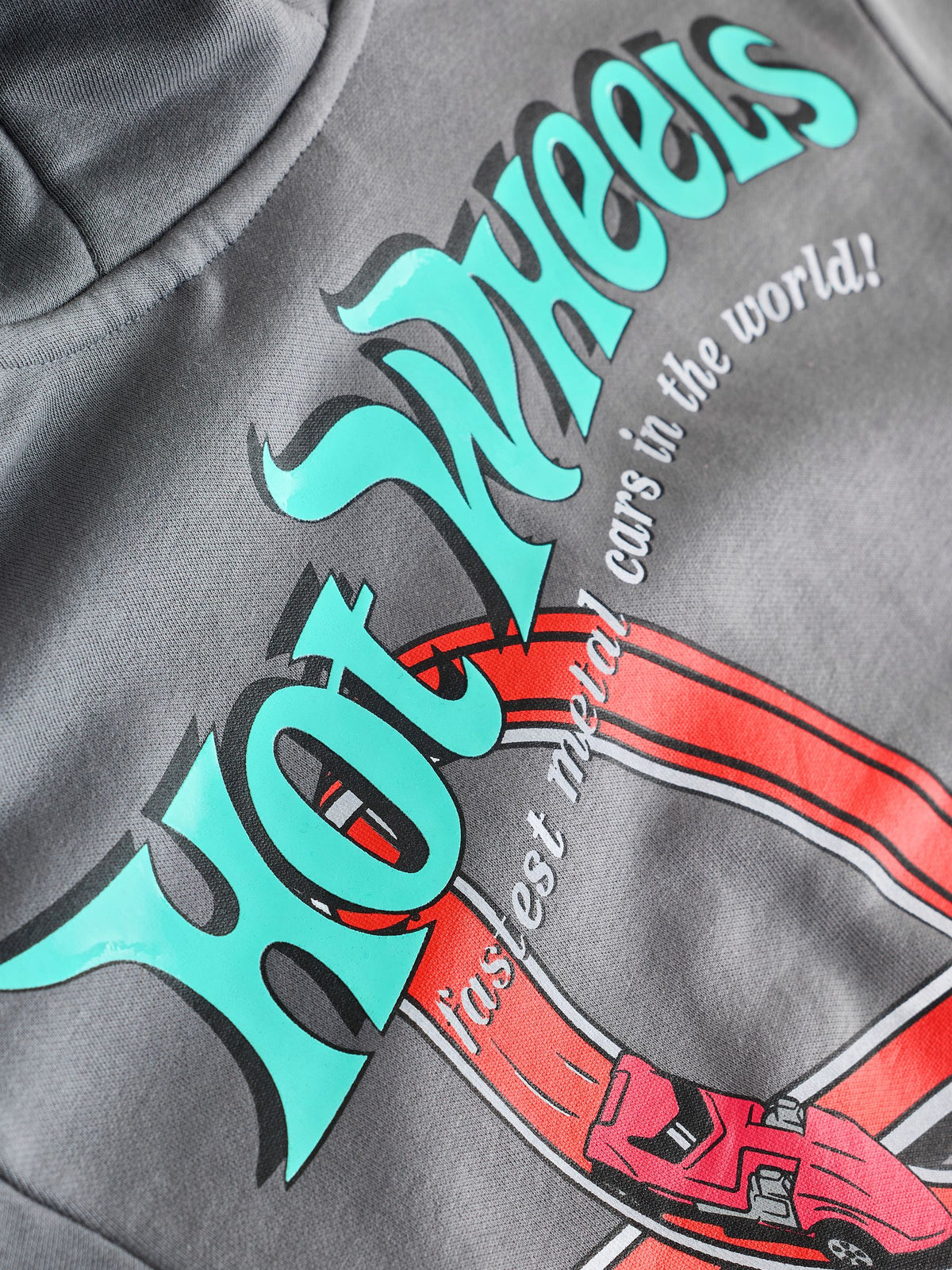 Charcoal Grey Hot Wheels Back Print Zip Up Hoodie (9mths-8yrs) - image 10