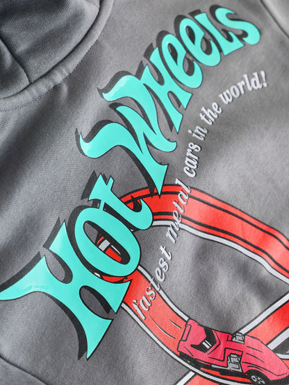 Charcoal Grey Hot Wheels Back Print Zip Up Hoodie (9mths-8yrs) - image 10