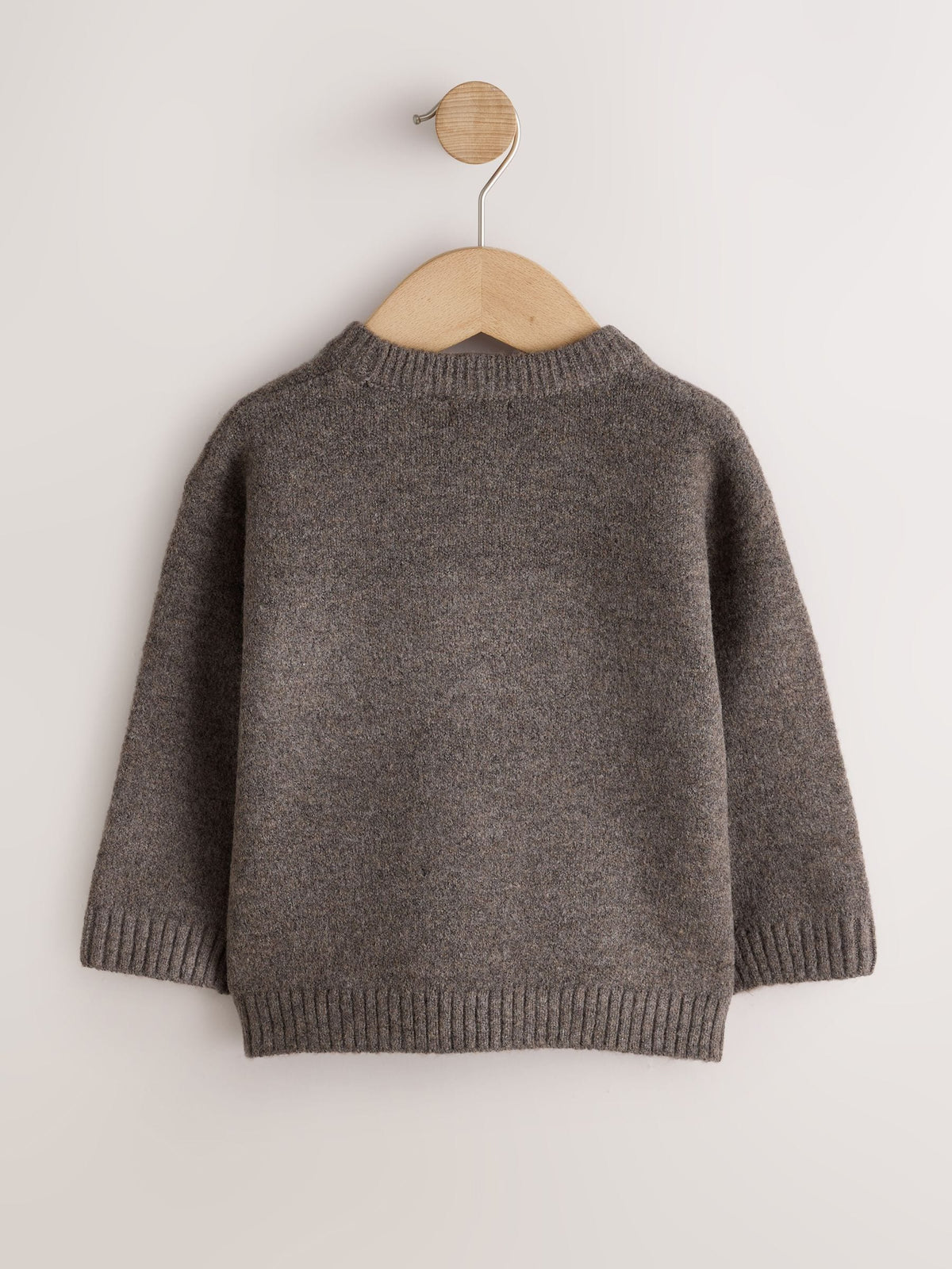 Chocolate Brown Brooklyn Knitted Crew Neck Jumper (3mths-7yrs) - image 6
