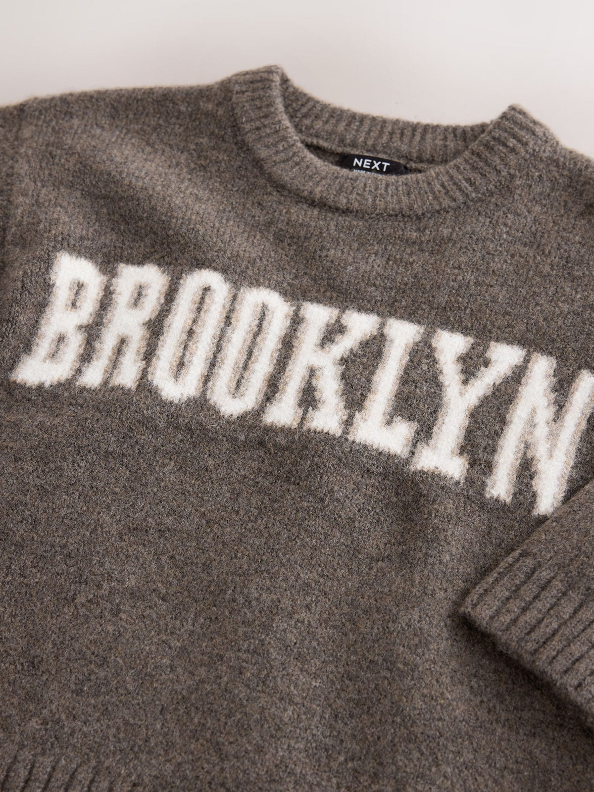 Chocolate Brown Brooklyn Knitted Crew Neck Jumper (3mths-7yrs) - image 7