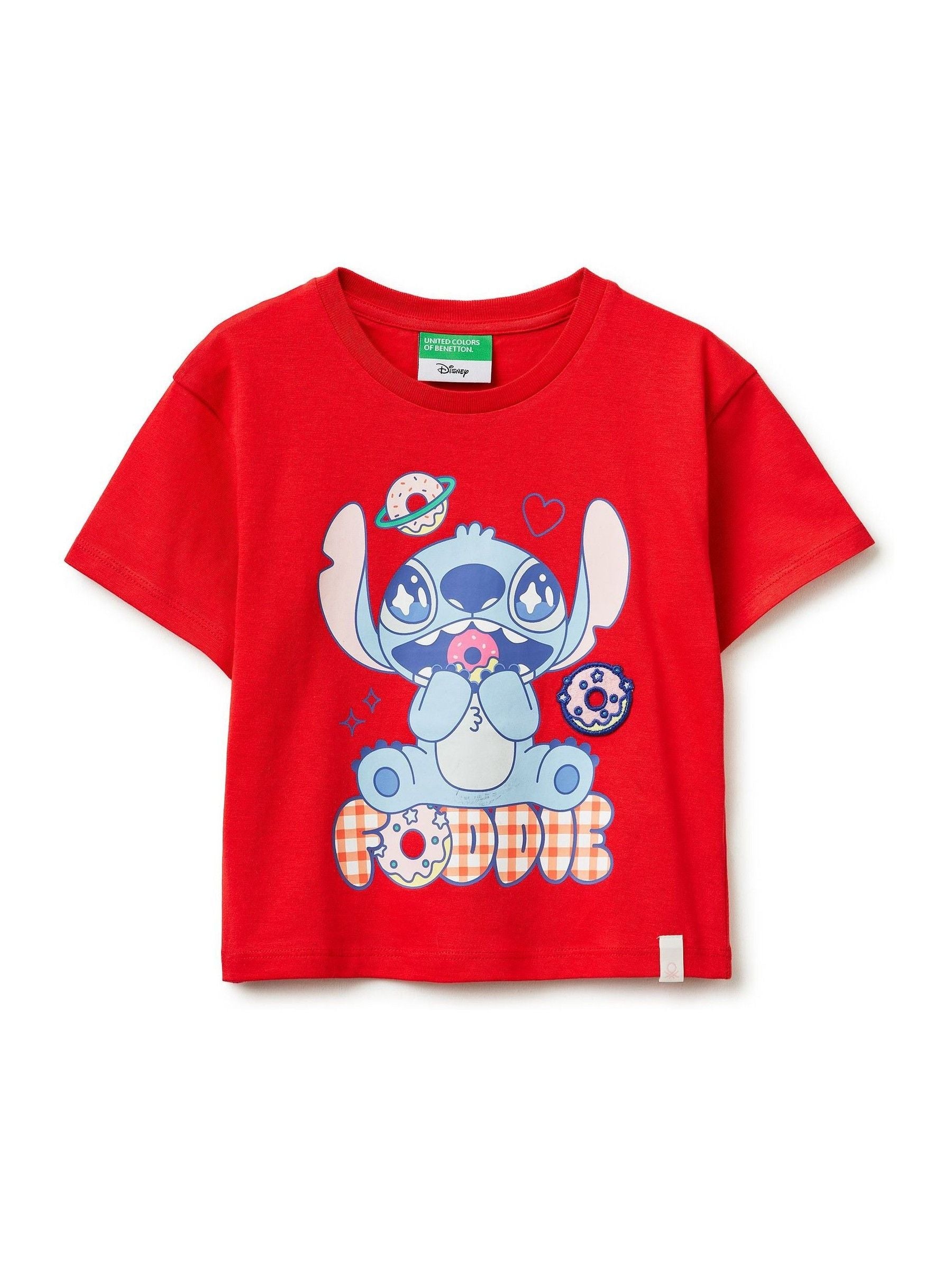 Benetton Red Printed Character T-Shirt image 1