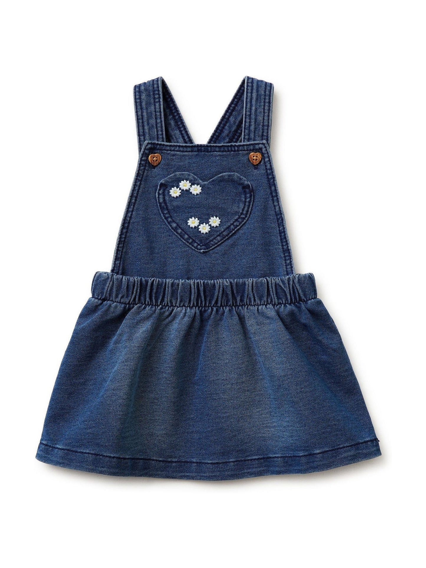Benetton Blue Denim Look Overall Dress image 1
