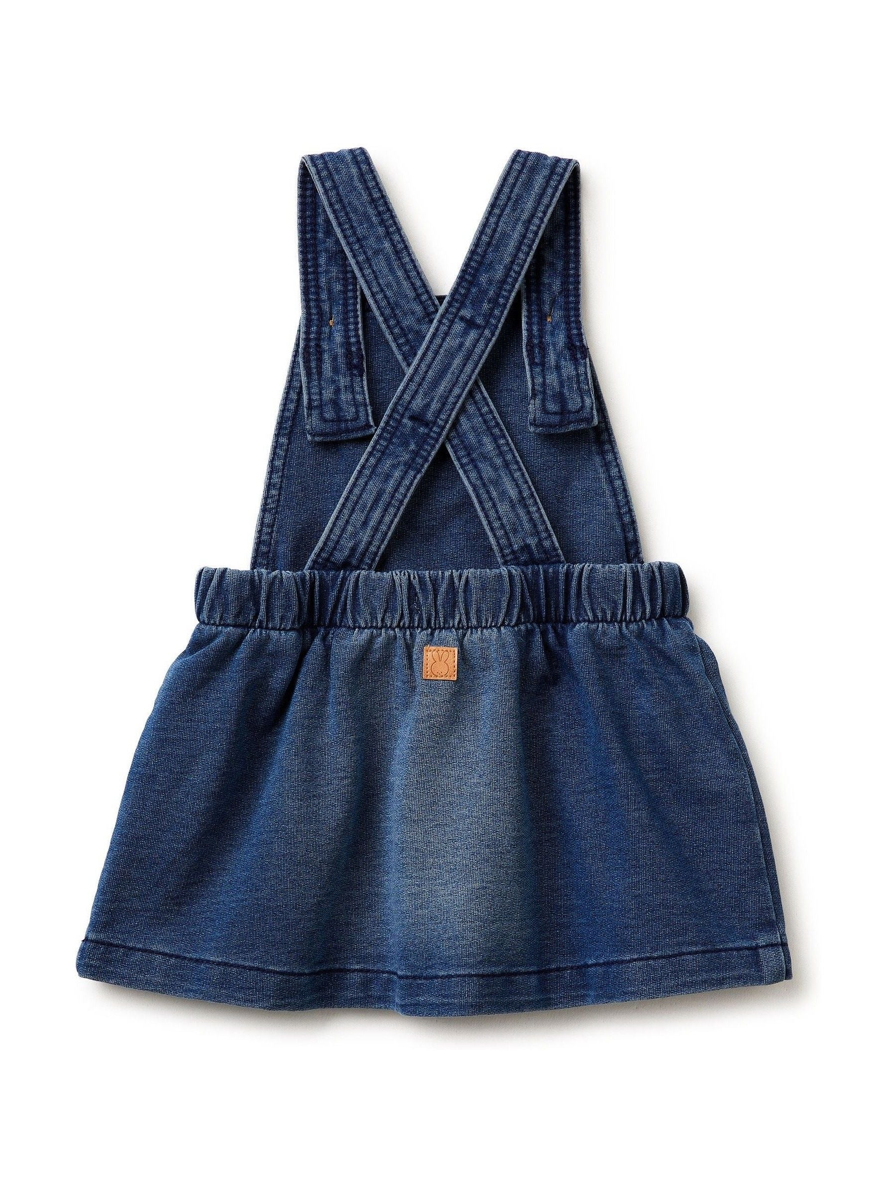 Benetton Blue Denim Look Overall Dress image 2