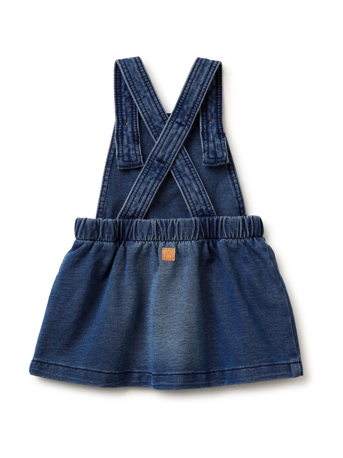 Benetton Blue Denim Look Overall Dress image 2