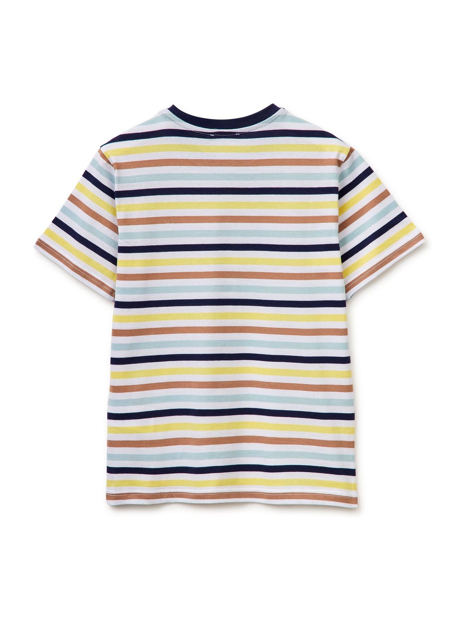 Dsiney Kidz - Benetton White Striped T-Shirt image 2