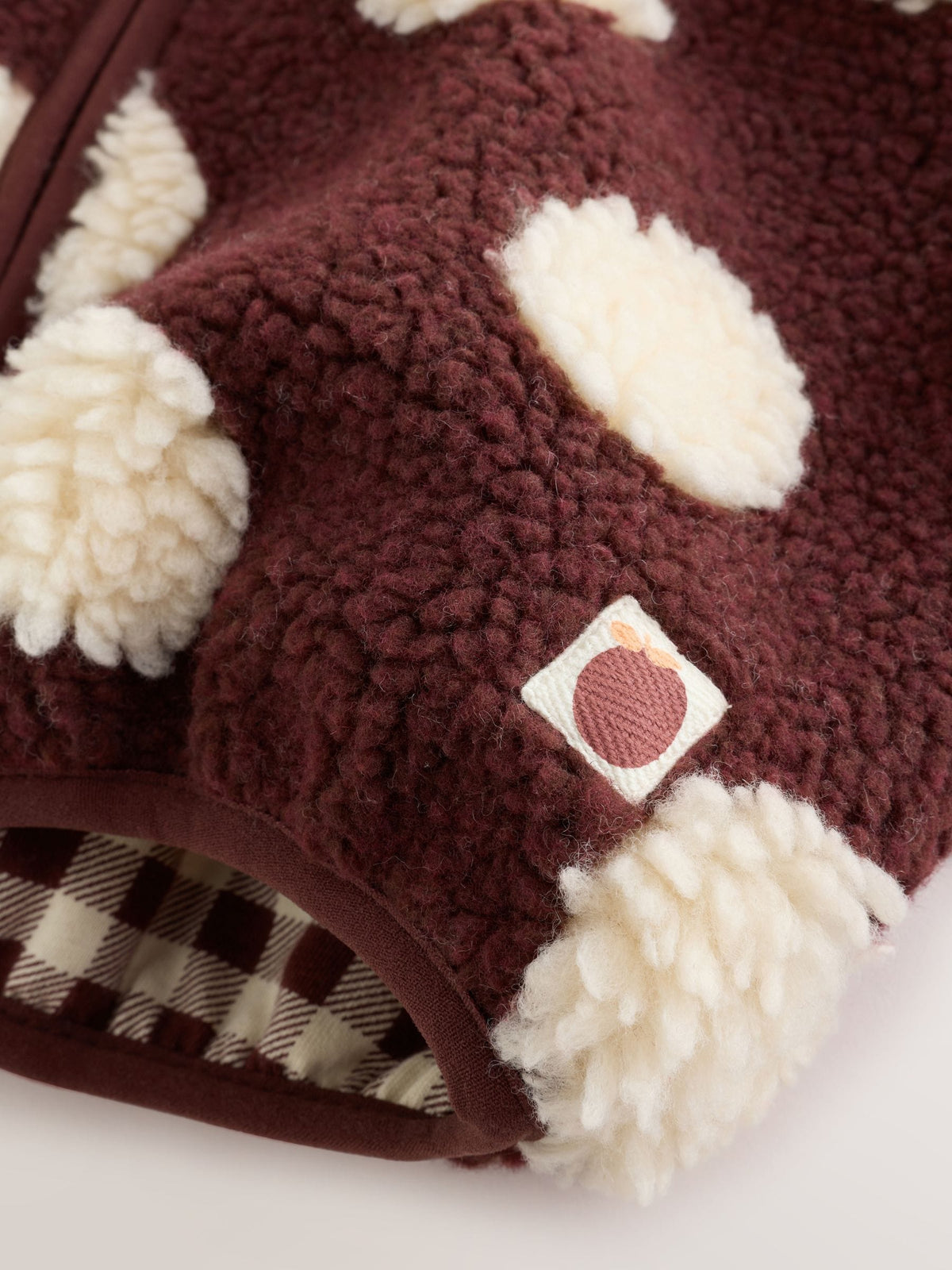 Dsiney Kidz - Brown/Ecru Spot Hooded Zip Through Fleece (3mths-7yrs) image 10