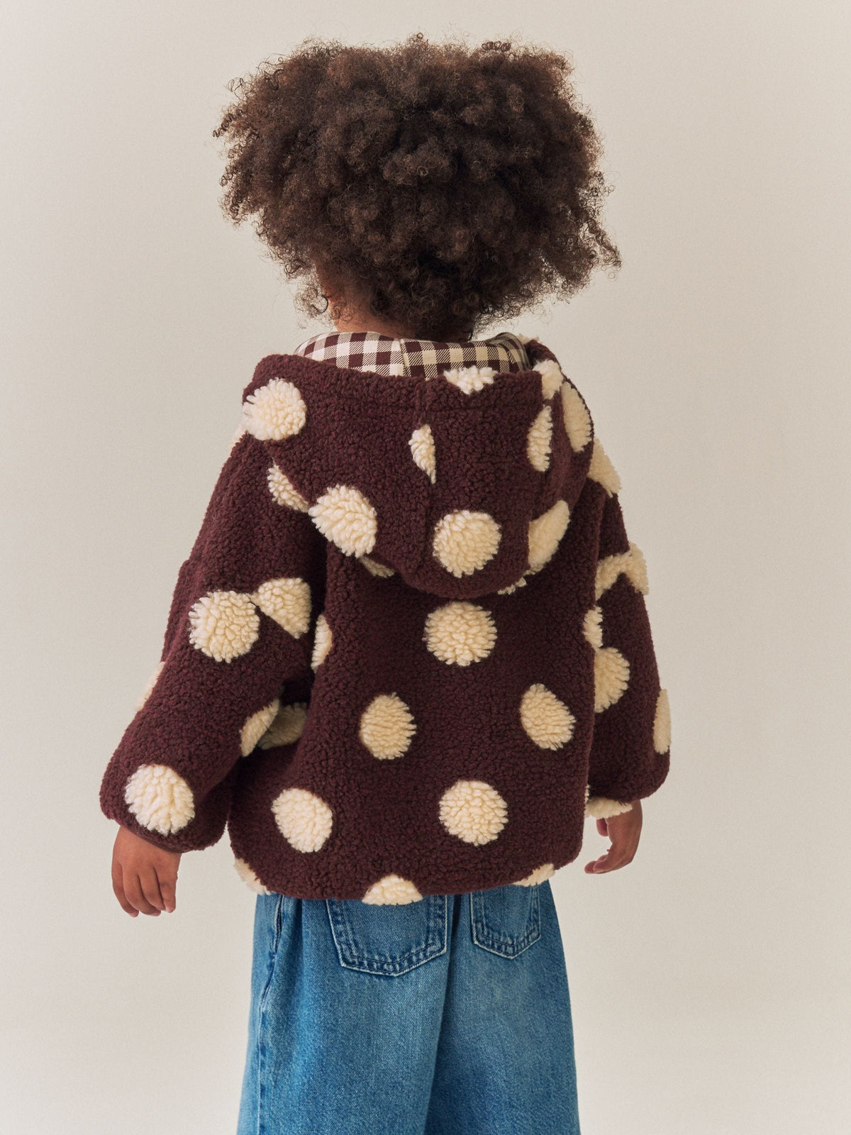 Dsiney Kidz - Brown/Ecru Spot Hooded Zip Through Fleece (3mths-7yrs) image 3