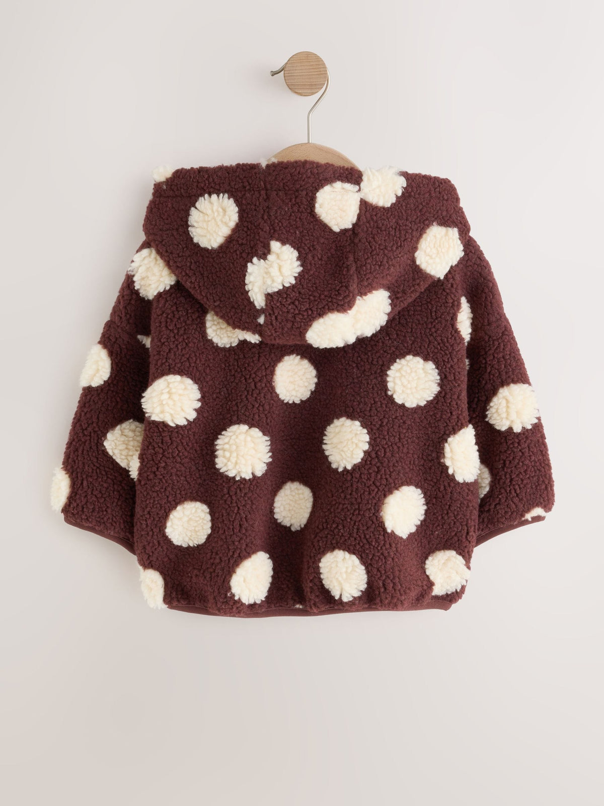 Dsiney Kidz - Brown/Ecru Spot Hooded Zip Through Fleece (3mths-7yrs) image 7