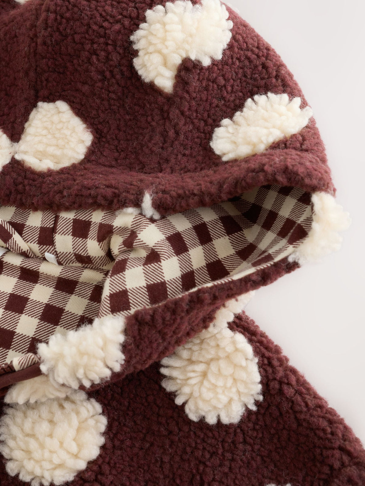 Dsiney Kidz - Brown/Ecru Spot Hooded Zip Through Fleece (3mths-7yrs) image 9