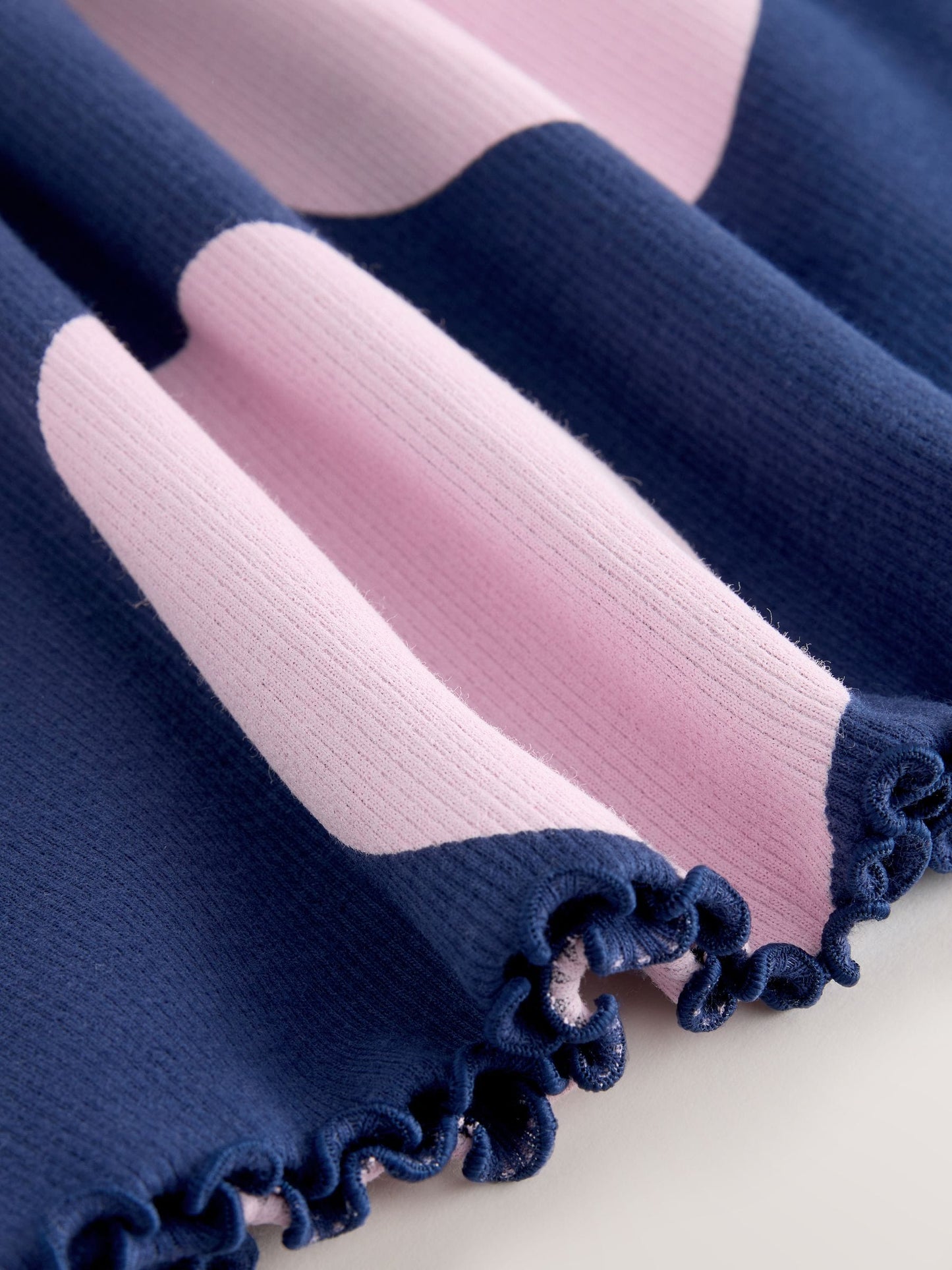 Navy Spot Short Sleeve Ribbed Dress (3mths-7yrs) image 6