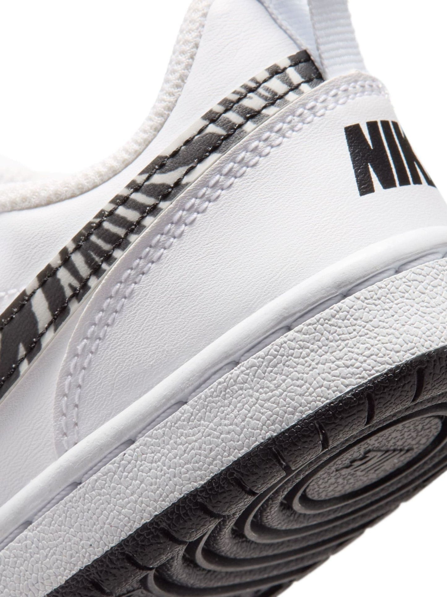 Nike White Zebra Animal Junior Court Borough Low Recraft Trainers image 8
