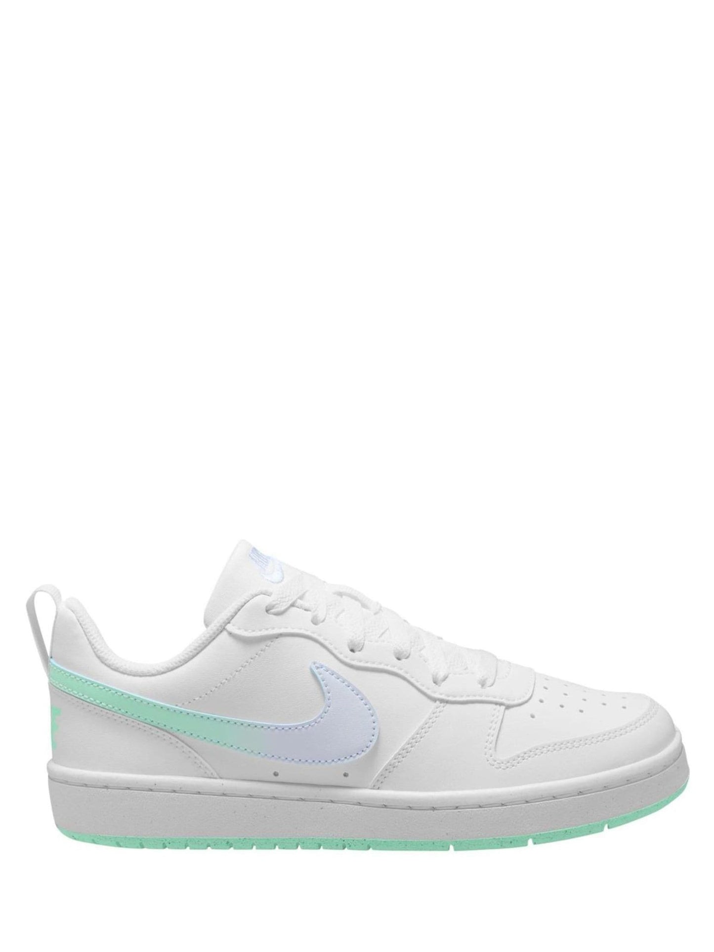 Nike White/Arctic Green Youth Dunk Low Trainers image 1