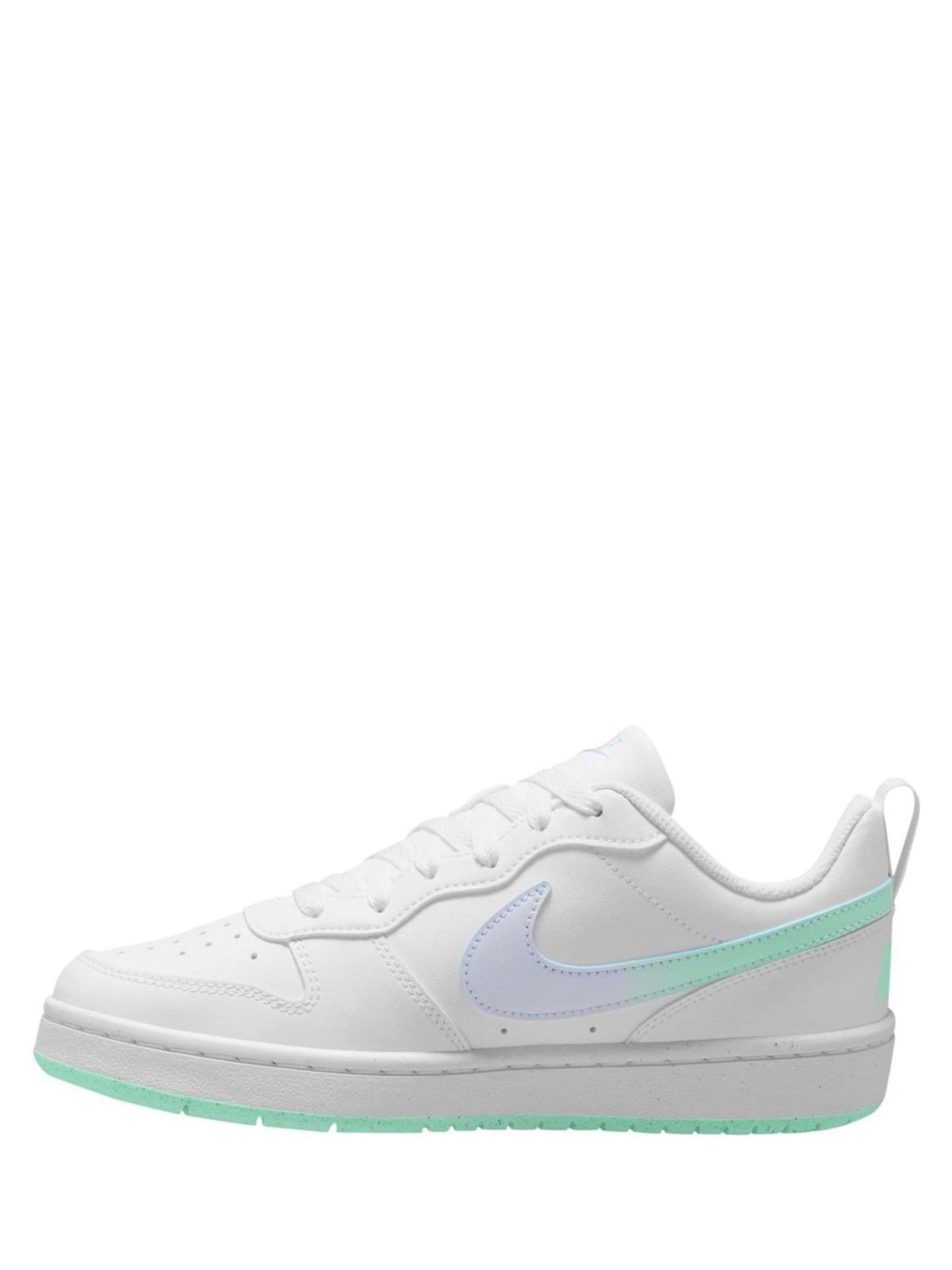 Nike White/Arctic Green Youth Dunk Low Trainers image 2