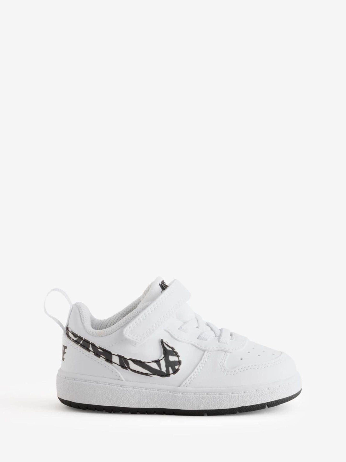 Nike White Zebra Animal Infant Court Borough Low Recraft Trainers image 1