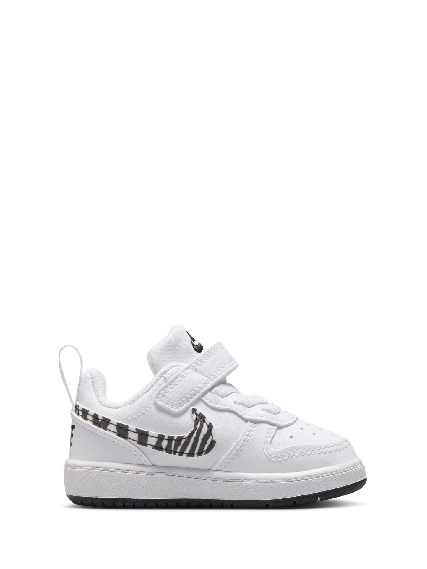 Nike White Zebra Animal Infant Court Borough Low Recraft Trainers image 2